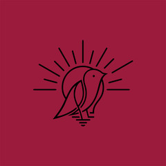 bird creative logo and abstract logo