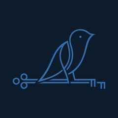 bird estate logo and abstract logo