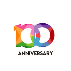 100 Year Anniversary Simple Vector Template Design Illustration