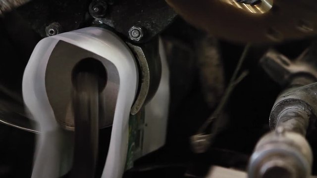 Paper Rolls On Conveyor Belt In Paper Production Factory.  Sound Included.