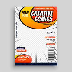 comic book magazine cover page template