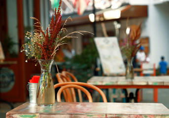 table with flowers