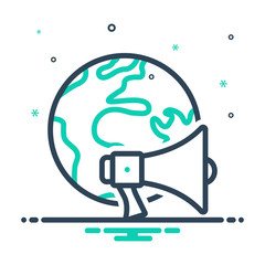 mix icon for global advertisement