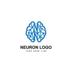 neuron blue logo template