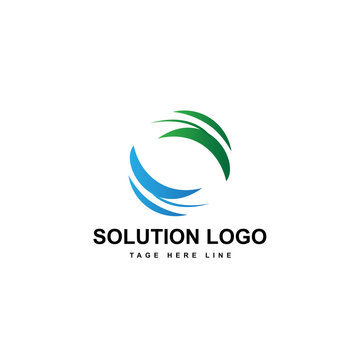 solution service logo template