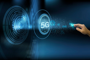 Digital marketing. Business using modern interface payments online shopping communication and icon customer network connection on virtual screen. Business innovation technology 5G concept.