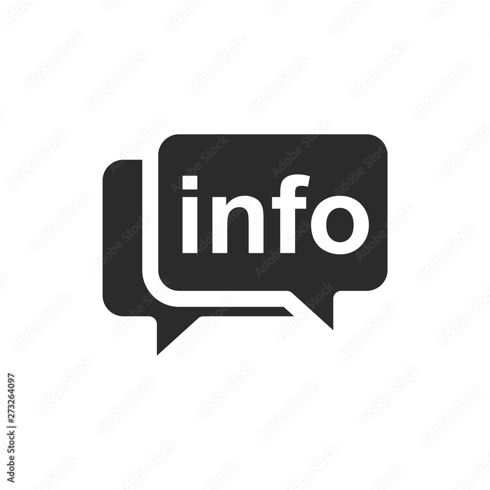 Poster info icon vector image on white background. info logo template. information symbol