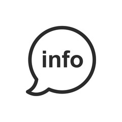 info icon vector image on white background. info logo template. information symbol