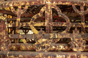 gold leaf peeling of a buddihist shrine