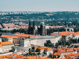 Fototapeta na wymiar Prague Castle from Petřín Lookout Tower