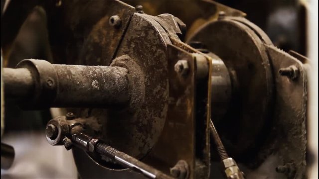 Paper Rolls On Conveyor Belt In Paper Production Factory.  Sound Included.