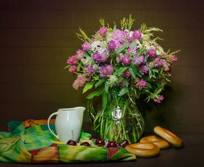 wildflowers, a bouquet of flowers in a vase