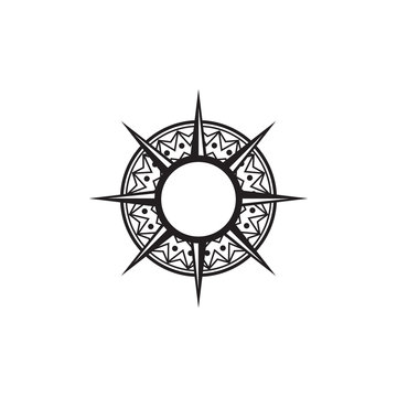 Compass logo icon design vector template