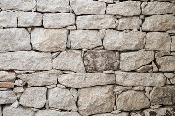 Typical stone walls built in Corsica