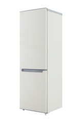 Refrigerator Isolated on White Background. Modern Kitchen and Domestic Major Appliances