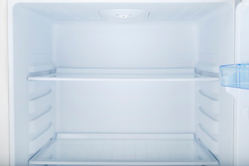 Refrigerator Isolated on White Background. Modern Kitchen and Domestic Major Appliances