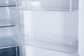 Refrigerator Isolated on White Background. Modern Kitchen and Domestic Major Appliances