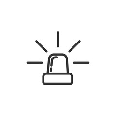 Siren line icon vector, outline icon style. siren logo design illustration