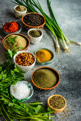 Traditional georgian spices frame