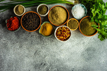 Traditional georgian spices frame