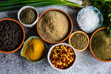 Traditional georgian spices frame