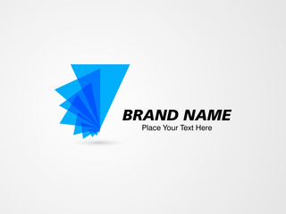 Blue business symbol concept.