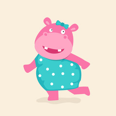 Pet animal Cat's character in dancing mood.