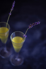 Traditional italian alcoho drink limoncello