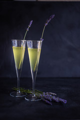 Traditional italian alcoho drink limoncello