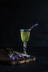 Traditional italian alcoho drink limoncello