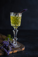 Traditional italian alcoho drink limoncello