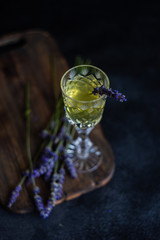 Traditional italian alcoho drink limoncello