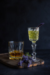 Traditional italian alcoho drink limoncello