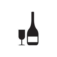 Wine drink icon design template vector illustration isolated