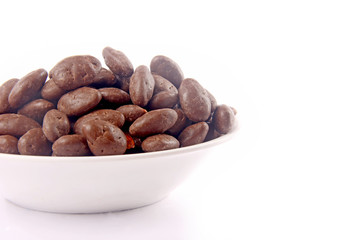 Chocolate almond in bowl