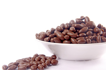 Chocolate almond in bowl