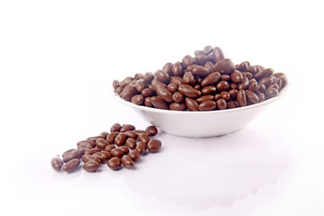 Chocolate almond in bowl