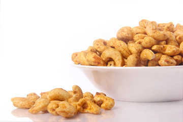 Cashew nut in bowl