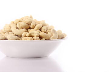 Cashew nut in bowl