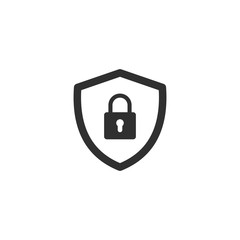 Security line icon vector illustration. Protect scurity symbol. Shield logo design template