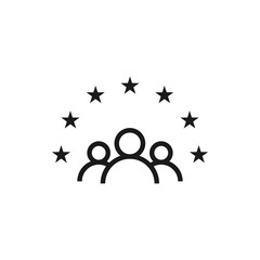 People star icon design template vector illustration isolated
