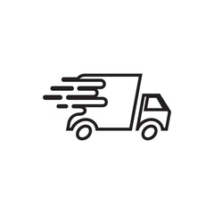 Delivery truck icon design template vector illustration isolated