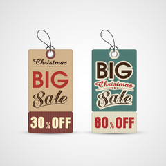 Concept of sale tag for Christmas celebration.