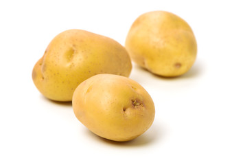 New potato isolated on white background 