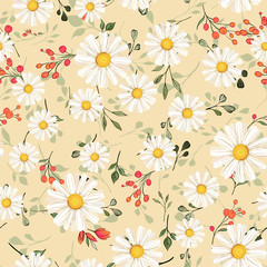Fototapeta na wymiar pattern. seamless. White daisies. daisy, flower