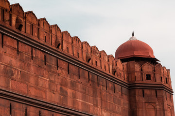 Fototapeta na wymiar India travel tourism background - Red Fort (Lal Qila) Delhi - World Heritage Site. Delhi, India
