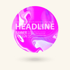 Marble color circle, hand drawn, abstract pattern.