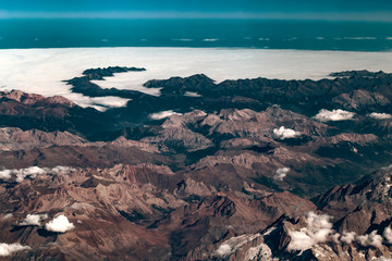 aerial view of mountains Alps
