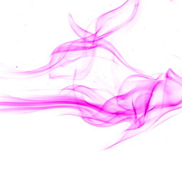 Purple smoke on white background