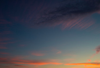 Obraz premium Clouds on sunset, amazing sky.